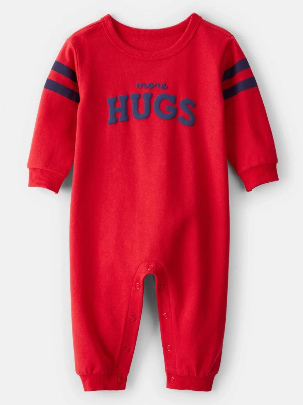 CARTER’S Puff Letter More Hugs French Terry Long-Sleeve Jumpsuit 12M